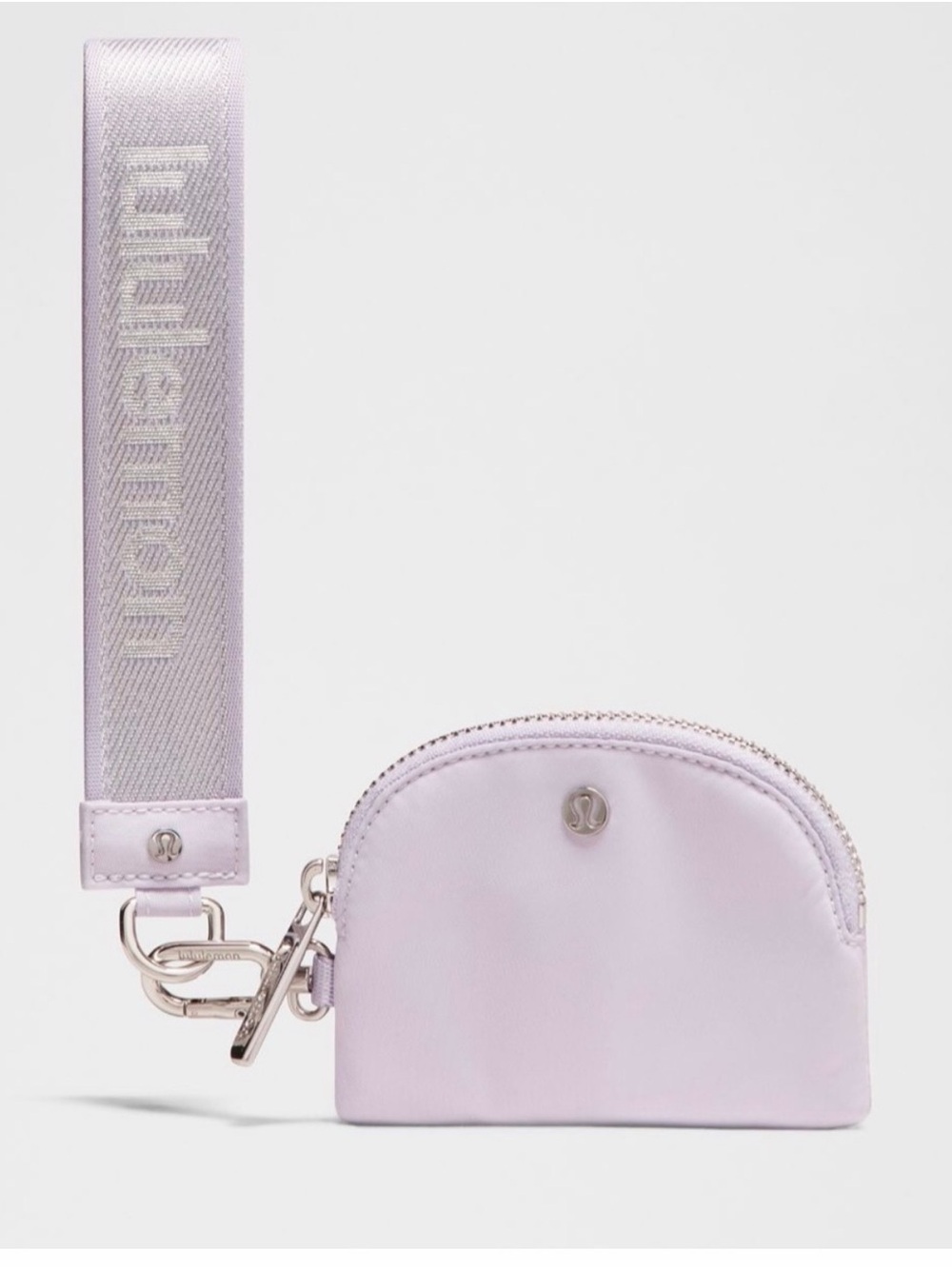 💓2for60 NWT lululemon athletica Faint Lavender Dual Pouch Wristlet Metallic - Picture 2 of 6